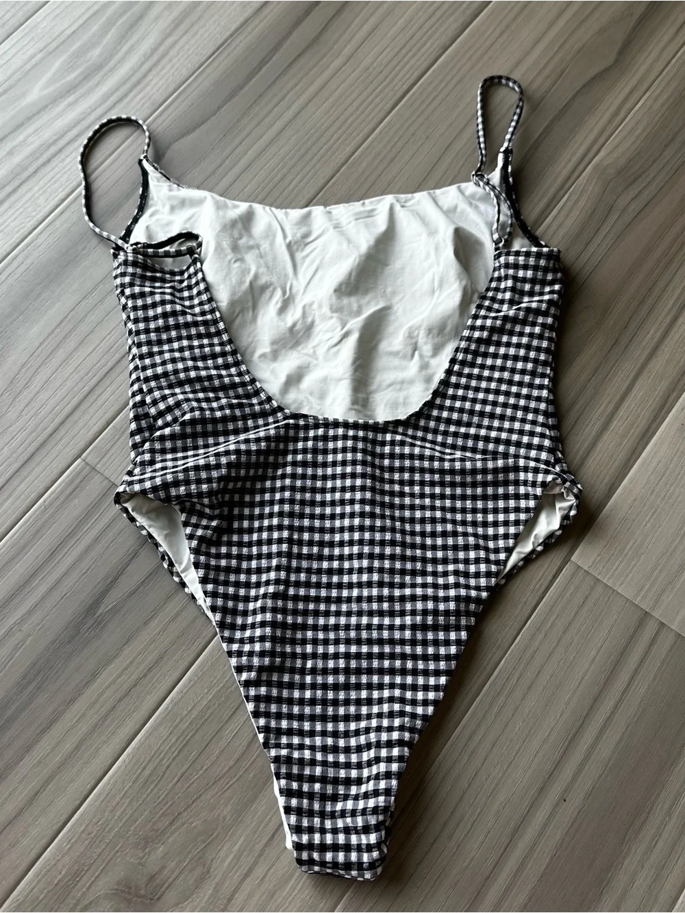 Frankie’s Bikinis Gingham One Piece Swimsuit